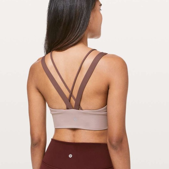 Lululemon Pushing Limits Bra Smoky Blush / Antique Bark Size 6 - Picture 3 of 6